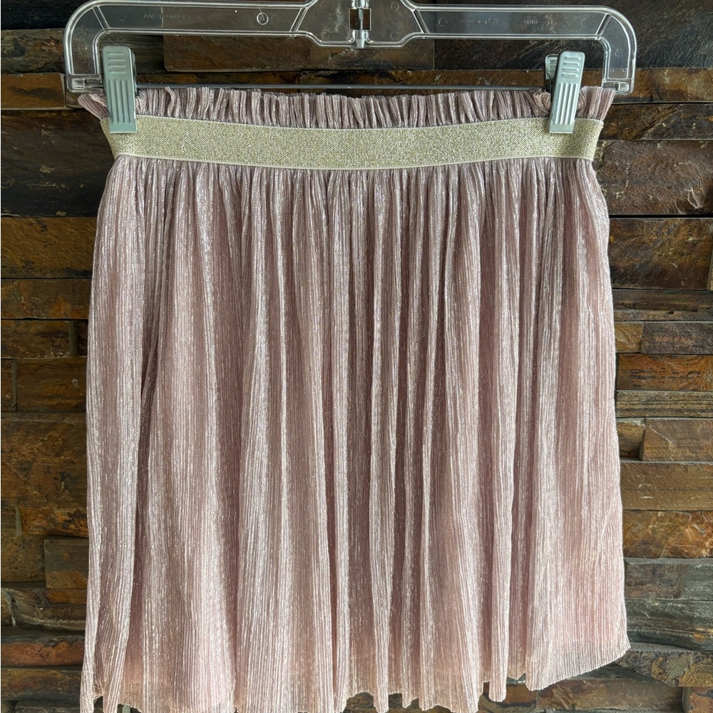 Crewcuts Metallic Pink A-Line Skirt